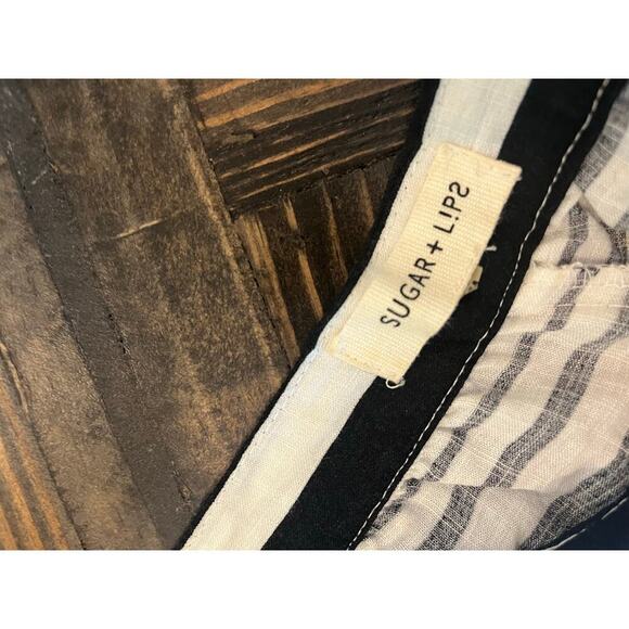 Cottage Core Wide Leg Pant Women Medium Lagenlook Boho Hippie Crop Beach Cruise - Picture 2 of 8